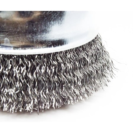 5x5/8-11 Crimped Wire Cup Brush - Carbon